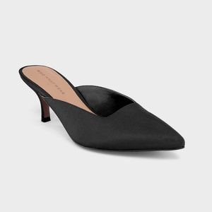 Who What Wear Coco Grosgrain Kitten Heeled Mules